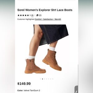 Sorel Women's EXPLORER STRT™ Lace-Up Boots NWT Size 11